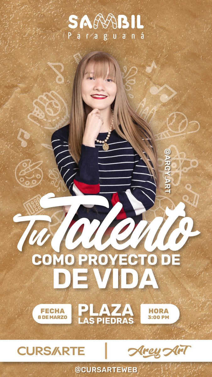 ¿A tu hijo/a le gusta el arte? Esto es para ti:

Arcy Art es una de las más grandes artistas de la región. Estará con nosotros en el conversatorio:

Tu talento como proyecto de vida❤️
8 de marzo, Sambil Paraguaná  

Inscríbete gratis acá: forms.gle/URUHKTzzj8gKy3…