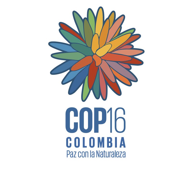 ¡Este sera el logo oficial de la #COP16Colombia! Inspirado en la emblemática y maravillosa flor de inírida, un símbolo de conservación de la biodiversidad de nuestro País y un símbolo de unidad de nuestras gentes buscando la #PazConLaNaturaleza.