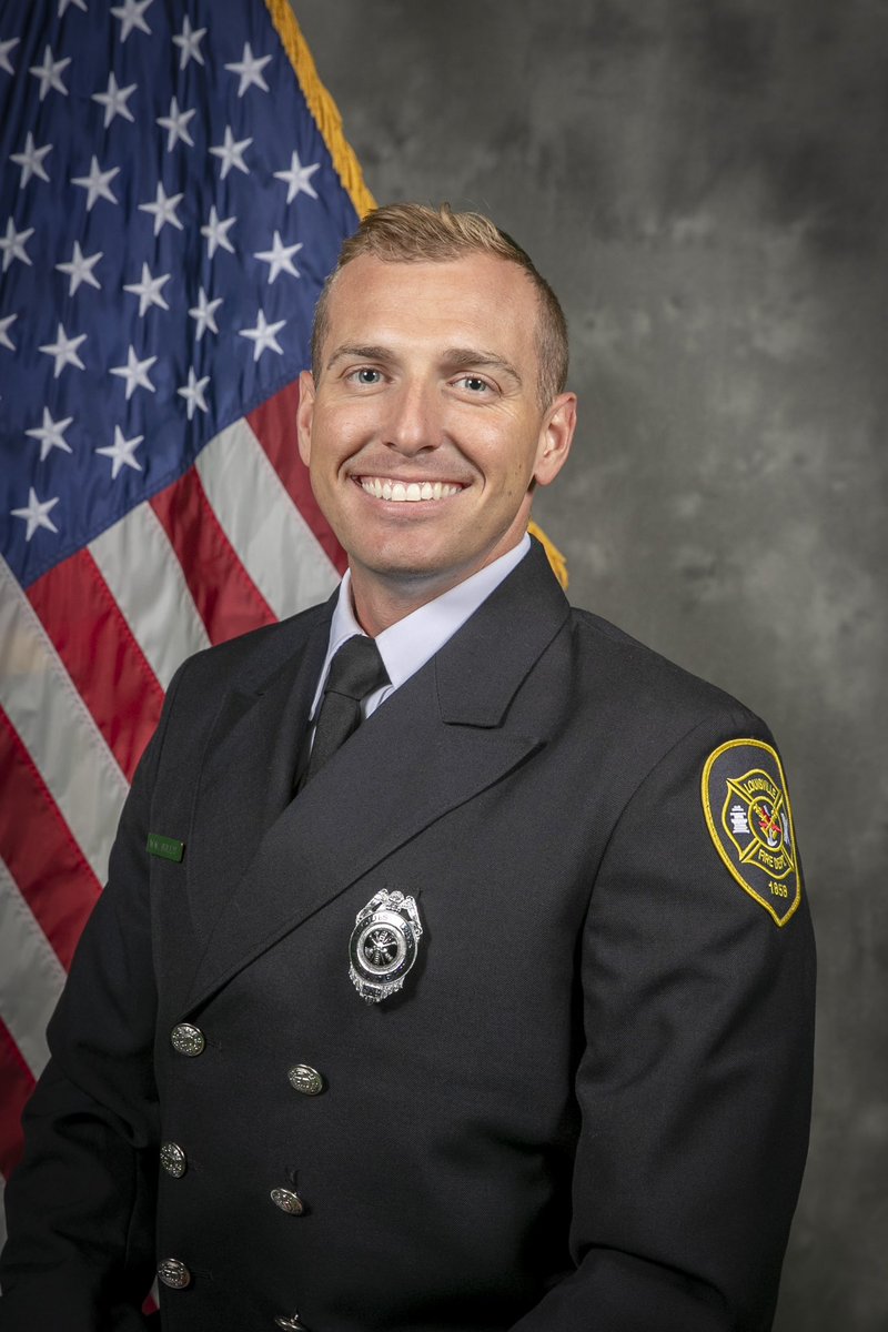 This is <a href="/loukyfire/">Louisville Fire Dept</a> firefighter Bryce Carden, who rescued the driver of the truck that crashed on the Second Street Bridge today.