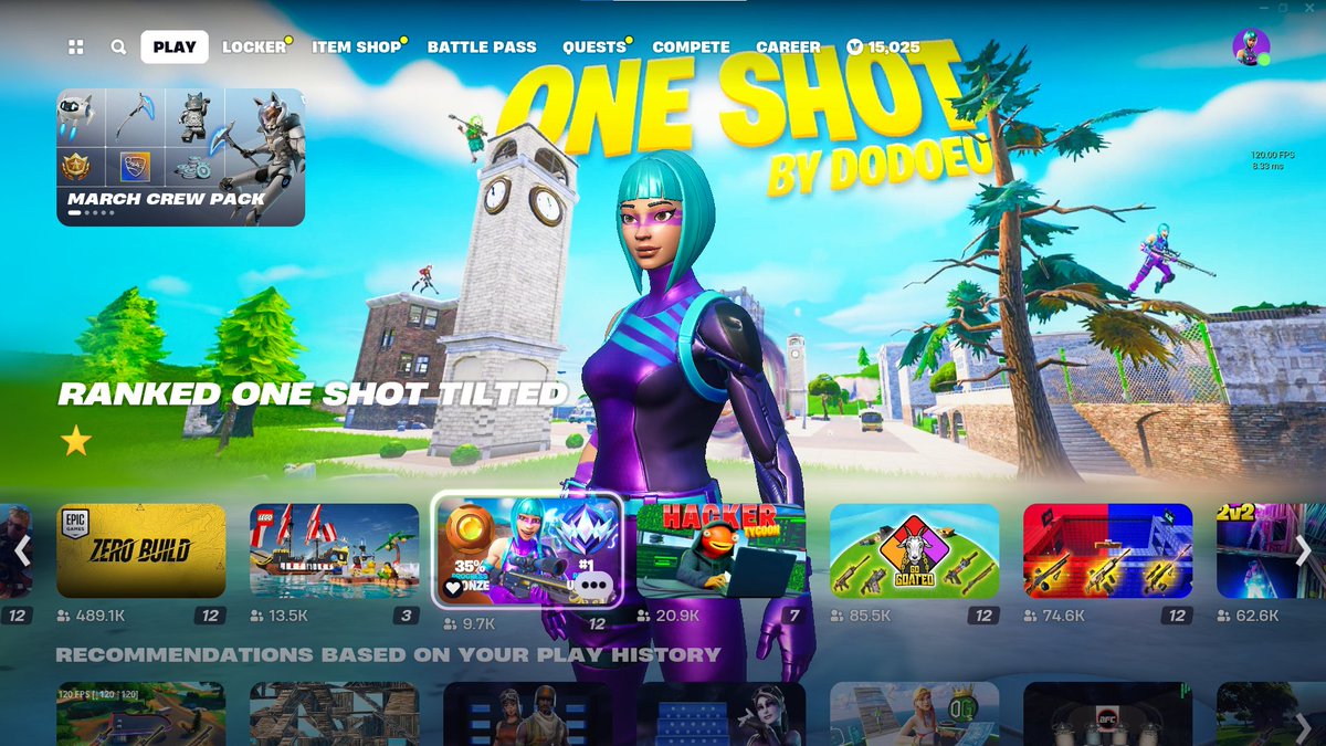 Dodoeu ๐๐๐ฏ (@dodoeu) on Twitter photo No wayyyy Our one shot map is in homebar!!
This is gonna be life changing.. Thank you <a href="/FortniteGame/">FortniteGame</a> for this opportunity, thank you guys for playing!! No wayyyy Our one shot map is in homebar!!
This is gonna be life changing.. Thank you <a href="/FortniteGame/">FortniteGame</a> for this opportunity, thank you guys for playing!!