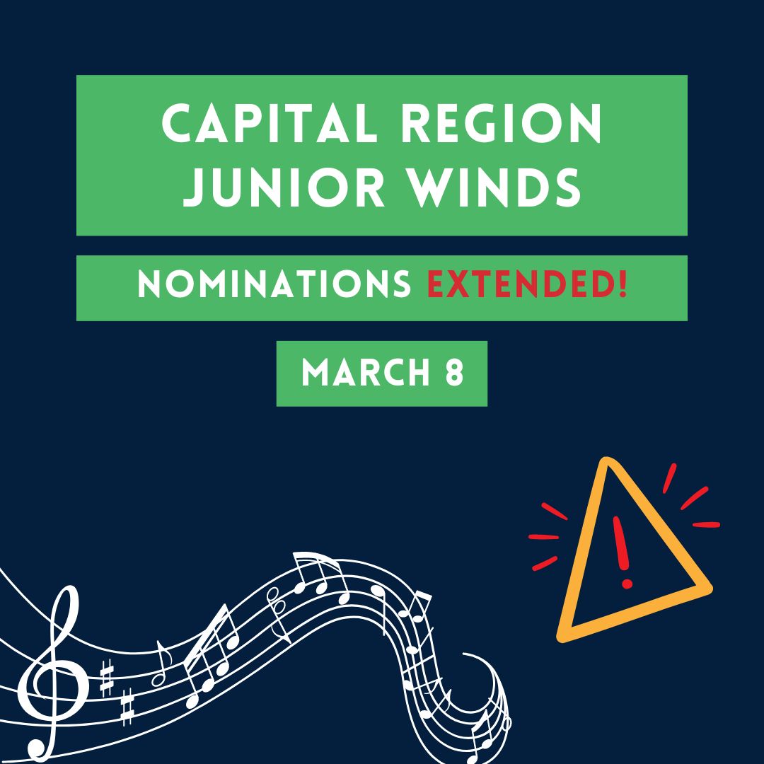 Attention teachers! The nomination deadline has been EXTENDED for the CRJW honour band! Nominate talented students ing grades 7-8 for the opportunity to participate in a fantastic honour band experience. A max of 8 students can be nominated per school. buff.ly/3P3kZRL