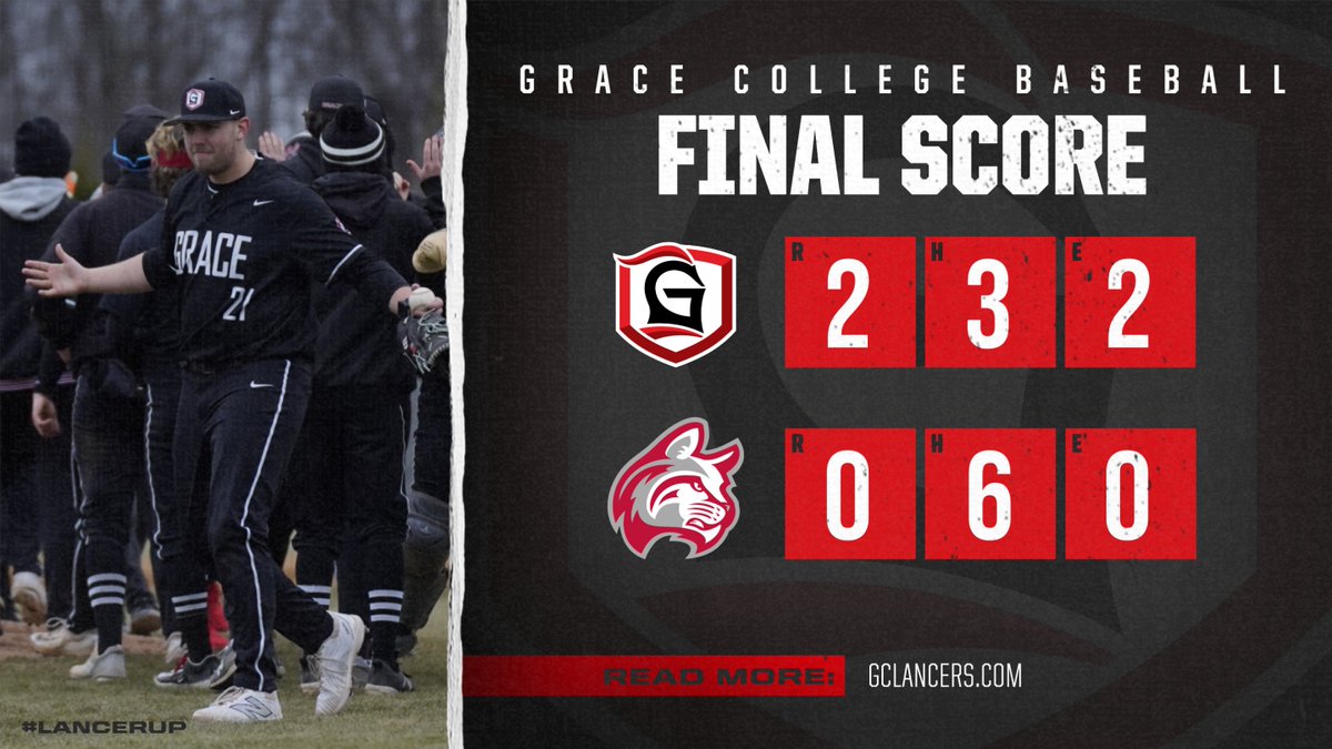 GraceLancers's tweet photo. Etchison pitches a gem for @GraceCollegeBSB!! The Lancers knock off No. 14 IWU in game two
#LancerUp https://t.co/lg84aOKJr1