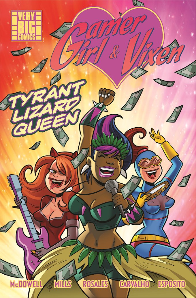 Happy Friday! Sharing something very special, the cover to GAMER GIRL & VIXEN 2! @TheHeroBiz @rohvel729 @TaylorEspo did an amazing job. Looks like we're a making a comic! 💞 #indiecomics Get the book on #Kickstarter and join the #gamergirlandvixen crew! kickstarter.com/projects/10080…