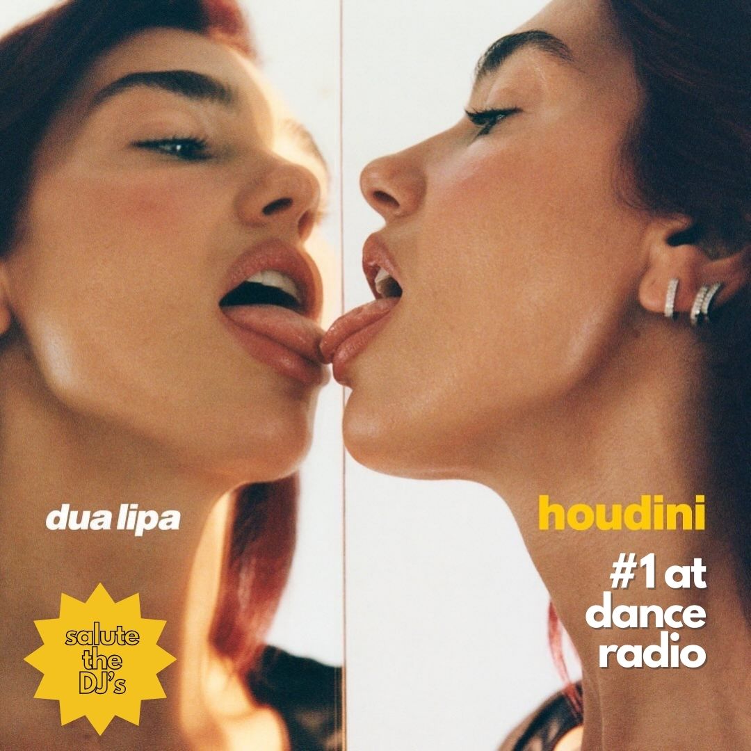 The queen comes out on top! @DUALIPA's “Houdini” is #1 on Dance Radio! 🙌 @WarnerPromo
