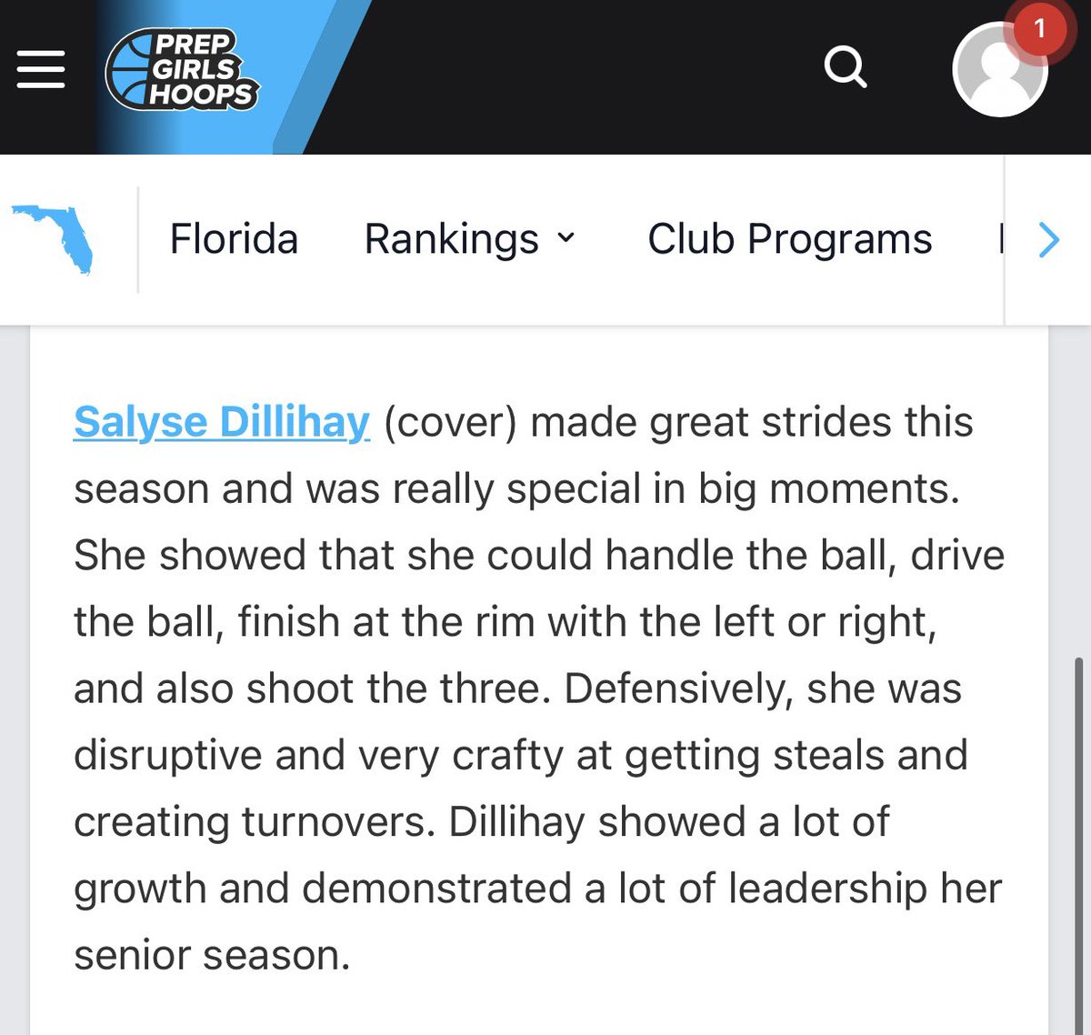 Thank you <a href="/PGHFlorida/">Prep Girls Hoops Florida</a> &amp; <a href="/hunterkeithl/">Keith Catfish Hunter</a> for the write up! It was truly a special year! <a href="/AC_StingraysGBB/">ACHS Stingrays GBB</a>