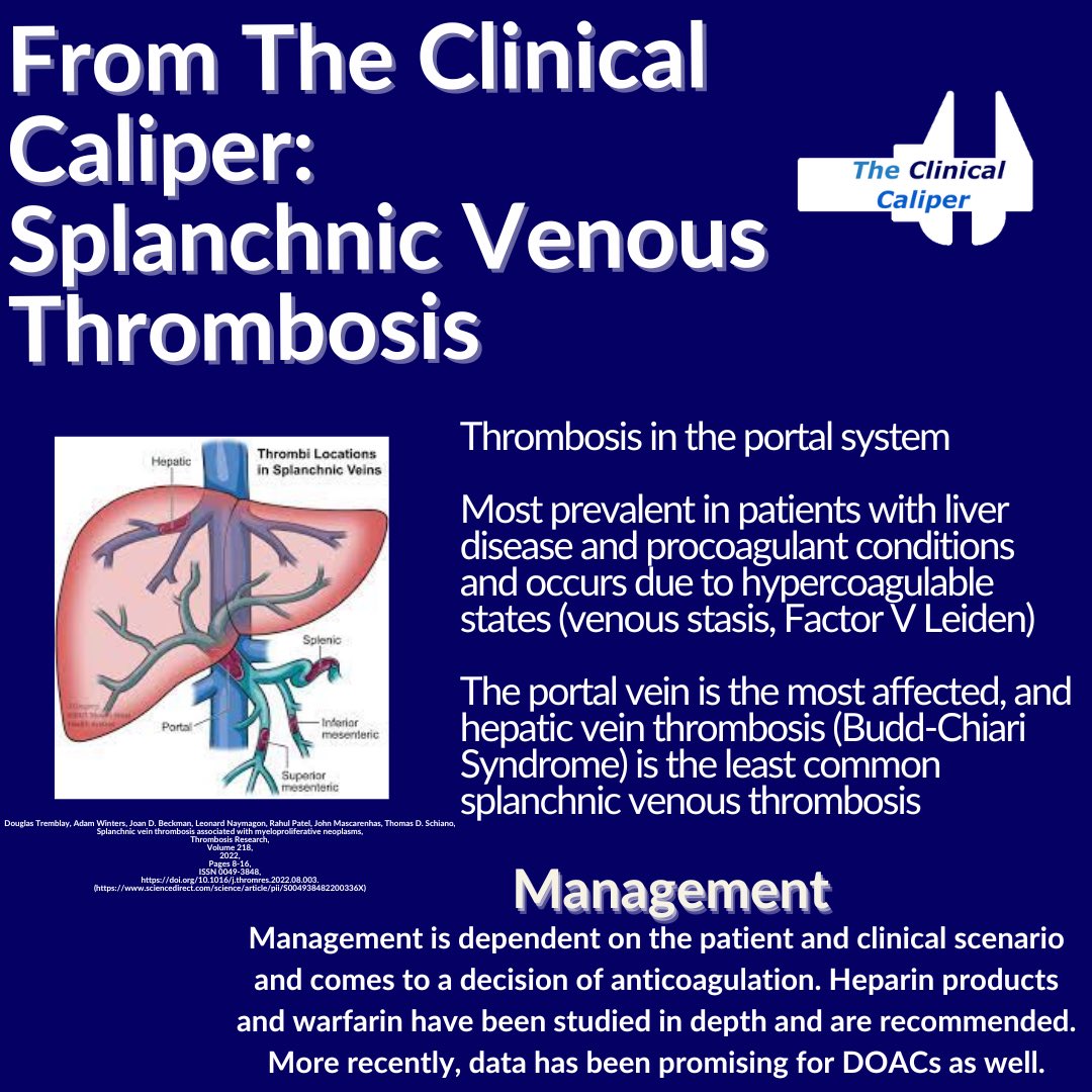 #TheClinicalCaliper with information on splanchnic venous thrombosis! #hepatology #meded #medicaleducation #gastroenterology