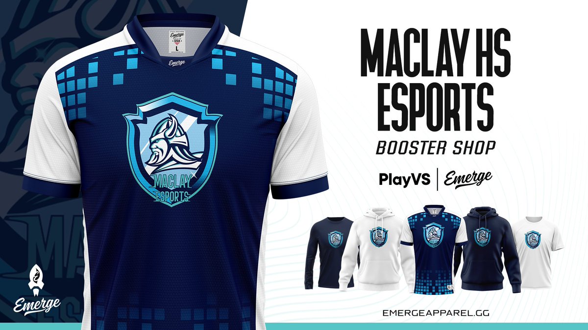🤑🚨🚀Booster Shop Launch🚀🚨🤑 Today we welcome the @Maclayschool #esports team to the Emerge Booster Shop family 🙌 Checkout their new gear at the link below. A portion from each sale goes directly back into growing their program 🎮💰 emergeapparel.gg/collections/ma…