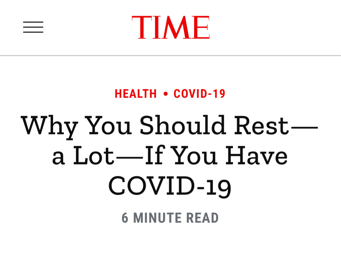 Studies show that you need to rest when in you have COVID to reduce your risk of Long COVID. The CDC shortening their COVID isolation guidelines will put people at greater risk of Long COVID.