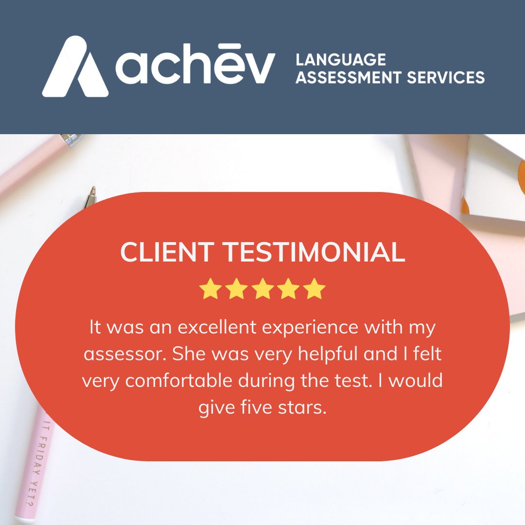 We are always happy to receive feedback from our clients. Thank you for this wonderful testimonial!

#testimonialThursday #testimonial #assessmentcentre #learnEnglish #learnFrench