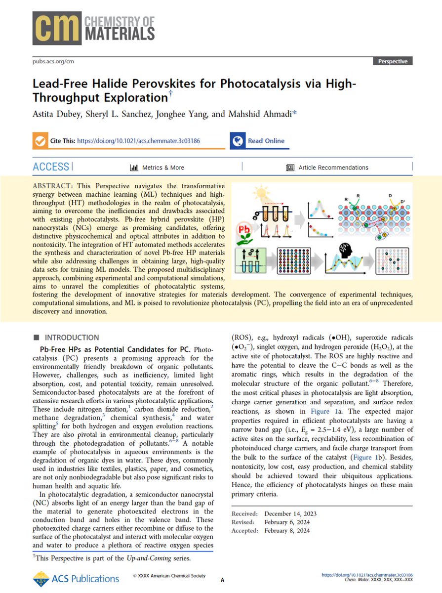 Dr. Astita Dubey (@astitadubey) on Twitter photo "First" paper from latest research project.
Grateful for the invaluable support provided by my esteemed advisors: Prof. Sergei Kalinin <a href="/Sergei_Imaging/">Sergei Kalinin</a>, Prof. Mahshid Ahmadi <a href="/Robo_Perovskite/">Mahshid Ahmadi</a>, and Prof. Doru Lupascu.
#Catalysis #HOIPs #HighThroughput #Automation #MachineLearning "First" paper from latest research project.
Grateful for the invaluable support provided by my esteemed advisors: Prof. Sergei Kalinin <a href="/Sergei_Imaging/">Sergei Kalinin</a>, Prof. Mahshid Ahmadi <a href="/Robo_Perovskite/">Mahshid Ahmadi</a>, and Prof. Doru Lupascu.
#Catalysis #HOIPs #HighThroughput #Automation #MachineLearning