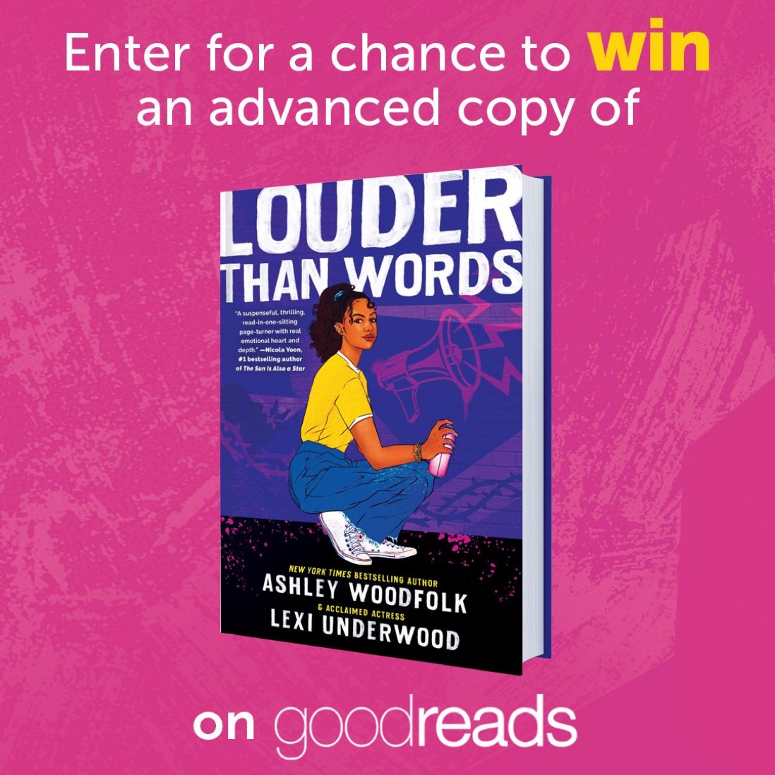 @goodreads @JSonnenblick @JenWritesBooks 🗣️ Louder Than Words by @AshWrites and @lexicunderwood is a story about the transformative power of art as protest and its capacity to change the world: bit.ly/3IkZPLl