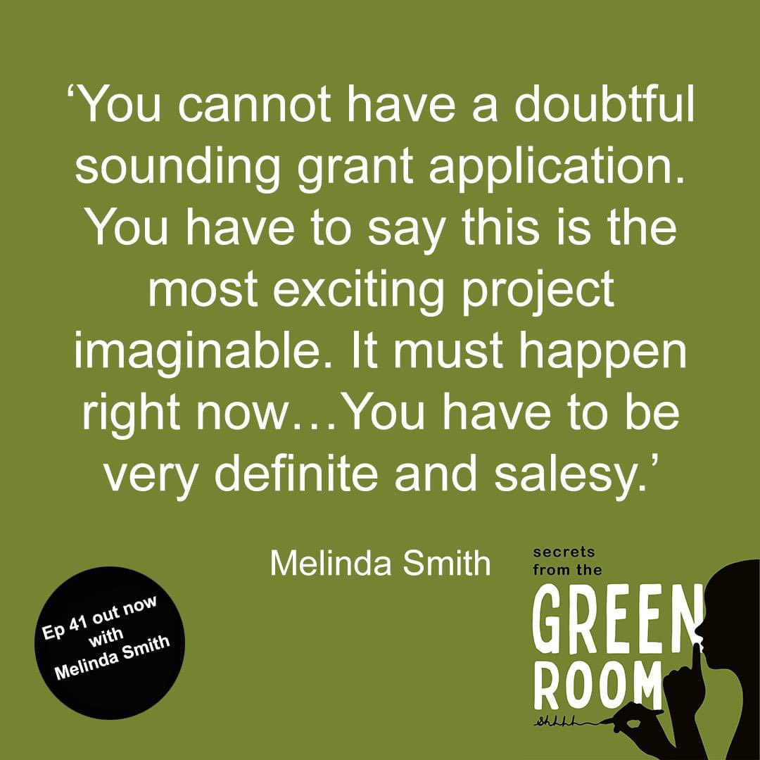 In our latest ep with Melinda Smith she gives comprehensive, detailed, AMAZING advice about applying for grants. Any creative out there thinking of applying for a grant of any kind should get on this immediately!

Listen on Apple here: podcasts.apple.com/au/podcast/sec…