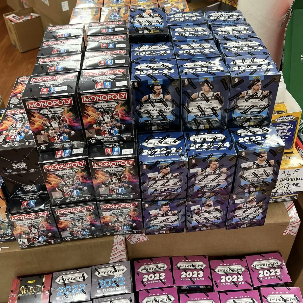 SportsCardsPlus's tweet photo. HUGE REALLY BIG WEEKEND at Sports Cards Plus-
CARD SHOW in the Shop Tomorrow, Saturday March 2nd!
Select TOPPS Boxes 20% OFF to 30% OFF! 🔥😎

BLASTER MANIA -BIG Selection.. SMALL PRICES
The LARGEST SELECTION of WEMBY PRODUCTS
-WIN $100 when you pull a Wemby Auto in store! 💰 https://t.co/WXxm8KzSkQ