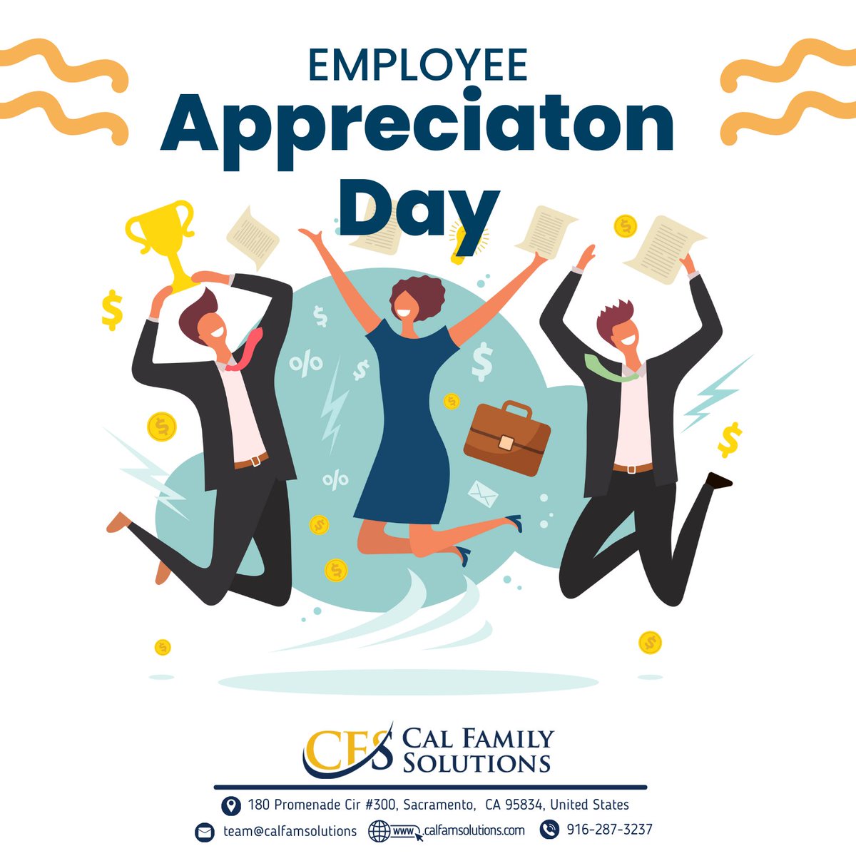 CalFamSolutions's tweet image. &quot;Behind every success story is a team of amazing individuals. Today, we salute YOU! 🎉💼👏🌟🙌
#EmployeeRecognition #WorkforceAppreciation #Teamwork #Gratitude #AppreciateYourTeam #calfamilysolutions #business #hustle #entrepreneur #success #divorce #singlemom #happiness