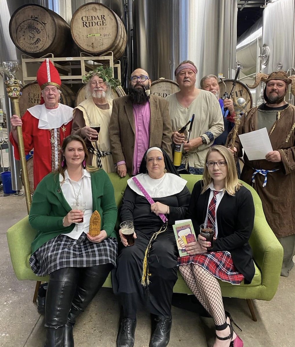 Join this motley crew of merrymakers tomorrow, Sat. 3/2,  for the annual Blessing Of The Bock!
We will be opening early at noon, and the ceremony will begin shortly after 1pm.
Fresh beer! Red hot pokers! Joy!
Start the season off right with the traditional beer of Spring!
