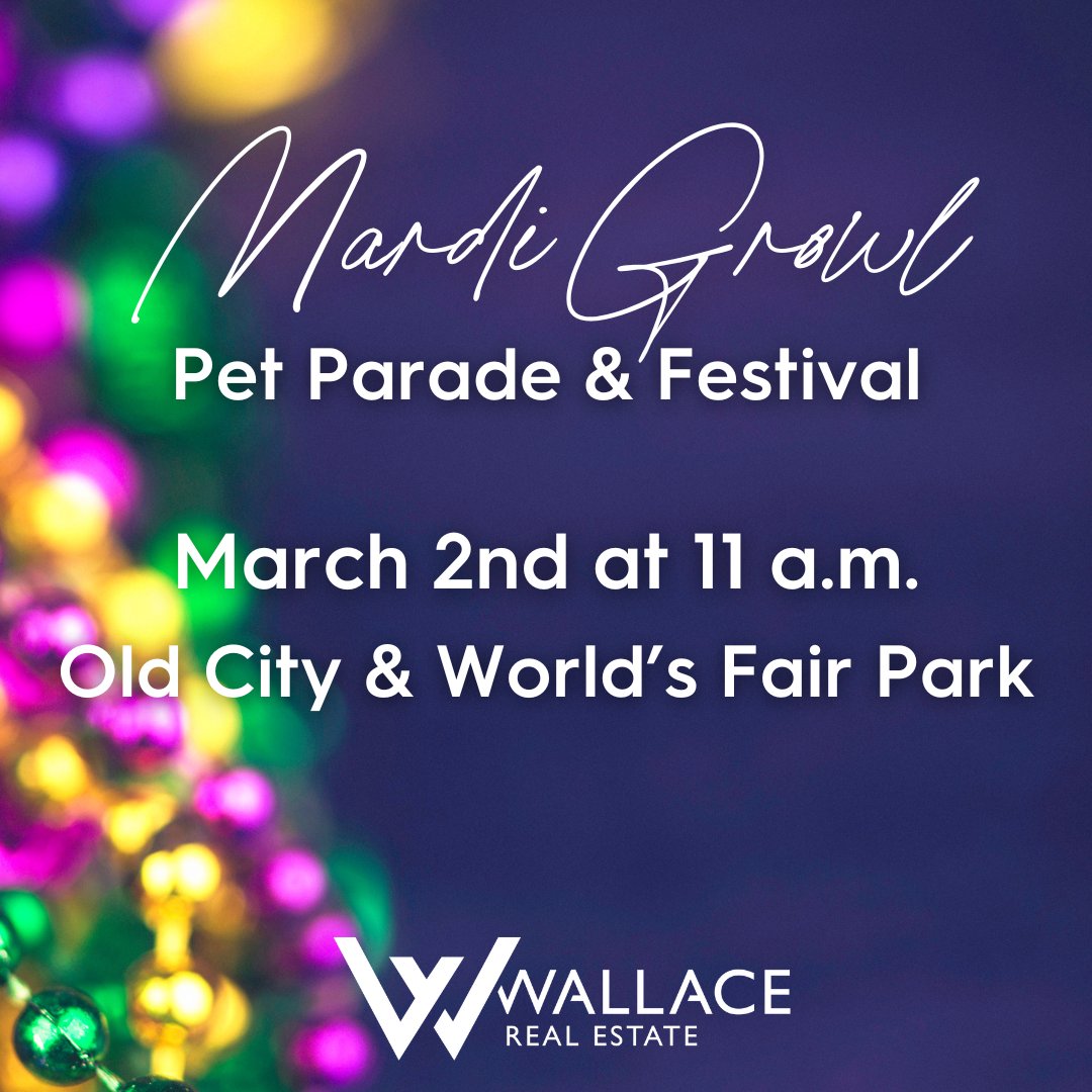 Looking for something fun to do with Fido or Fluffy this weekend? Check out the 17th Annual Mardi Growl Pet Parade & Festival! Enjoy pet vendors, food trucks, live music, games, and more! #LocalEvents
#home #property #forsale #realestateforsale #dreamhome