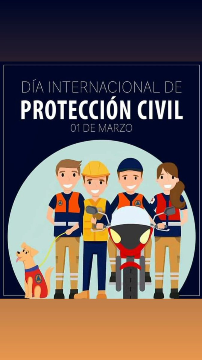 • 1 de Marzo •
DIA INTERNACIONAL DE PROTECCION CIVIL
Feliz día compañeroxs de Protección Civil y otros cuerpos de seguridad 🧡💙❤️
<a href="/proteccioncivil/">Protección Civil</a>