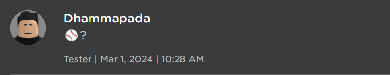 EliteblueG's tweet photo. @KreekCraft i also found one of the testers of fifteam type a baseball emoji in the group wall today..its happening dude. we did it https://t.co/XAX3LfyzQC