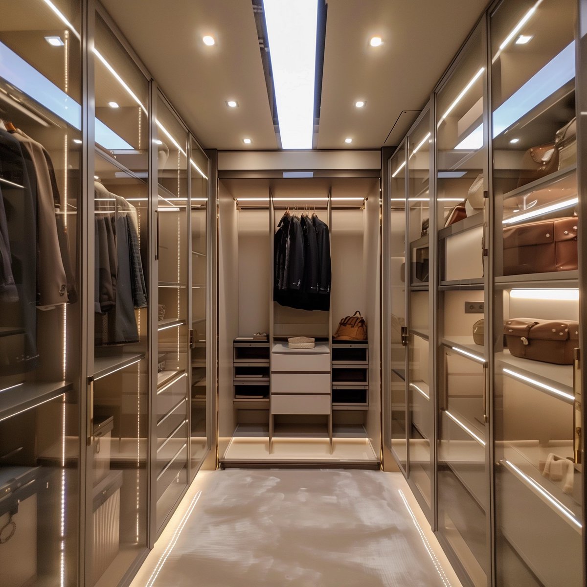 Luxurious Walk-In Closet
#modernluxury #walkincloset #interiordesign #closetorganization