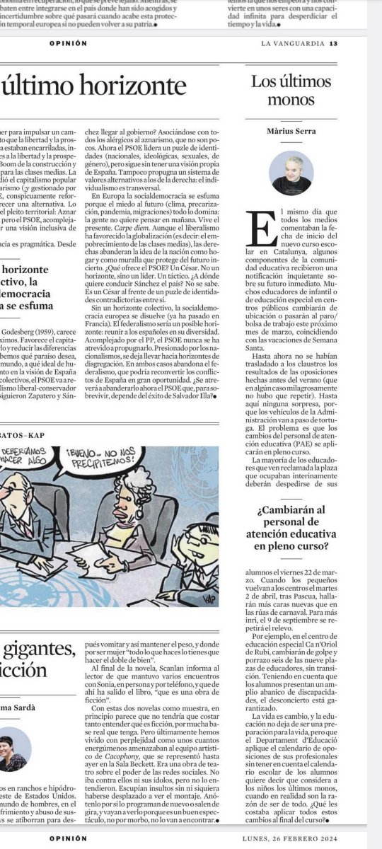 VicenteLaura's tweet photo. Gràcies @mariusserra per fer servir el teu altaveu per denunciar la nostra angoixa com a educadors/es i la injusticia per els alumnes. Prego si us plau que els treballadors que prenguin aquestes decisions visiti les aules d'una esxola inclusiva. https://t.co/F9b88IGudo