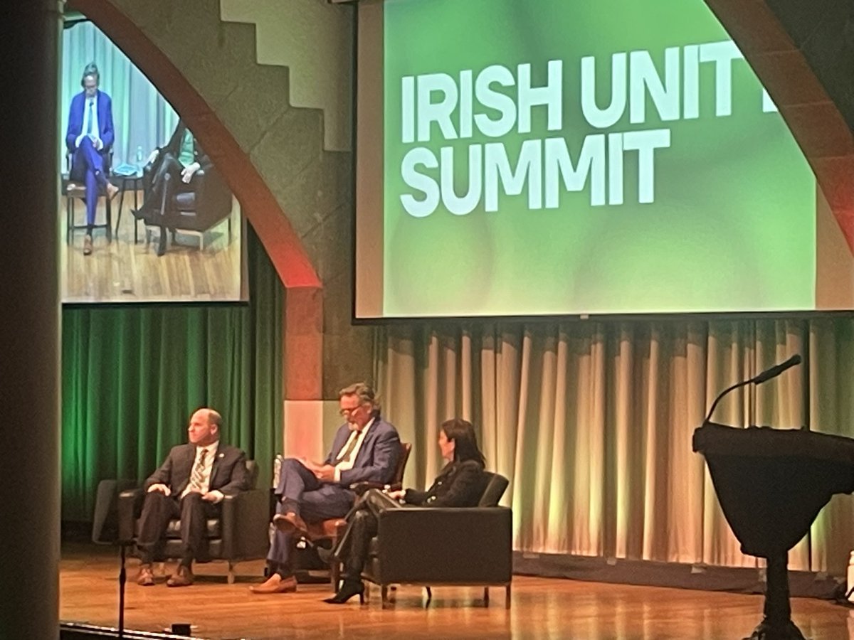 Important discussions on Irish Unity with @MaryLouMcDonald and others in the Great Hall @cooperunion. An appropriate venue for a discussion of freedom and unity. “Not a matter of ‘if’ but ‘when’.”