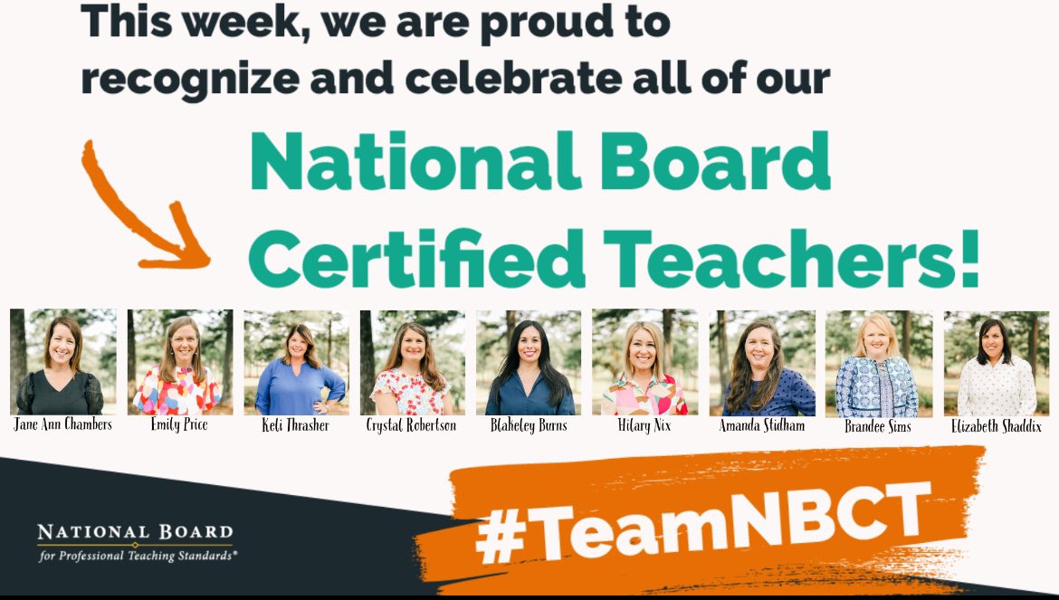 National Board Certification was designed to develop, retain and recognize accomplished teachers and to generate ongoing improvement in schools nationwide. CCPS is proud to have nine National Board Certified Teachers. @eshaddix1 #bestwe
