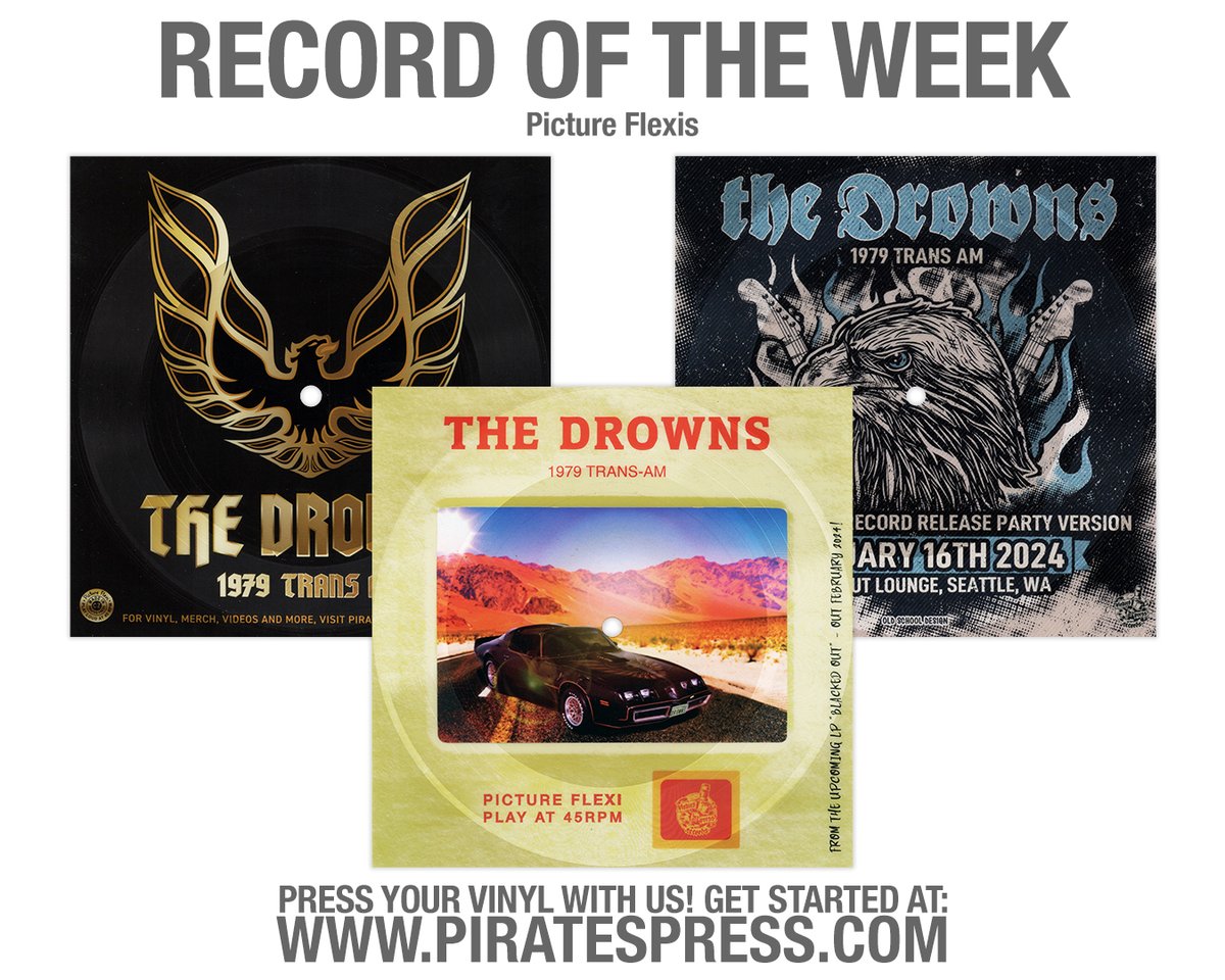 Check out our <a href="/PiratesPressMFG/">Pirates Press MFG</a> Record of the Week! This week we're featuring Picture Flexis, which can be pressed with the same audio master on multiple art variants!

Contact a PP rep: piratespress.com/contact/
ROTW blog: piratespress.com/blog
Newsletter: bit.ly/2XreQng