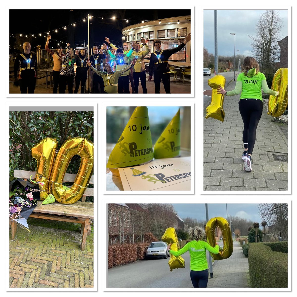 pet13131's tweet photo. 10 jaar Petersport.
Bedankt voor alle felicitaties, bloemen, kaarten, bezoekjes. Vanavond nog een 10 km duurloop gedaan met 10+1 lopers. https://t.co/mA5aTAYA5O