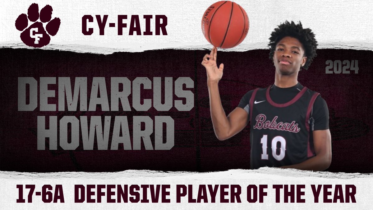 Congrats to our Senior guard, Demarcus Howard on being named 17-6a Defensive Player of the Year and First Team All District! #BFNDbasketball 🏀🐾
