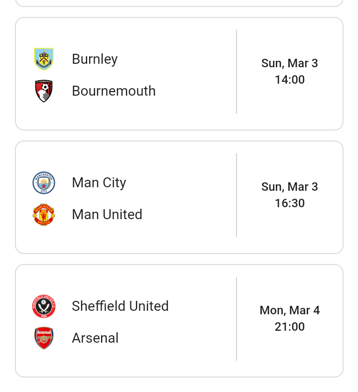 Breaking24HNews's tweet photo. 🆕   ⚽ 🏴󠁧󠁢󠁥󠁮󠁧󠁿 premiere league schedule Sunday

#ManCity
#ManUtd 
#Burnley 
#Bournemouth 
#Sheffield 
#PremierLeague 
#premierleaguedarts https://t.co/ClXIwlnWSB