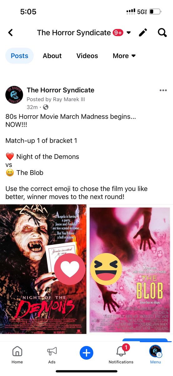 HorrorSyndicate's tweet photo. Head on over to our Facebook to participate in our 80s Horror Movies March Mad Madness bracket😈

https://t.co/pFzoBcqyZ8 https://t.co/24i8OLgbR6