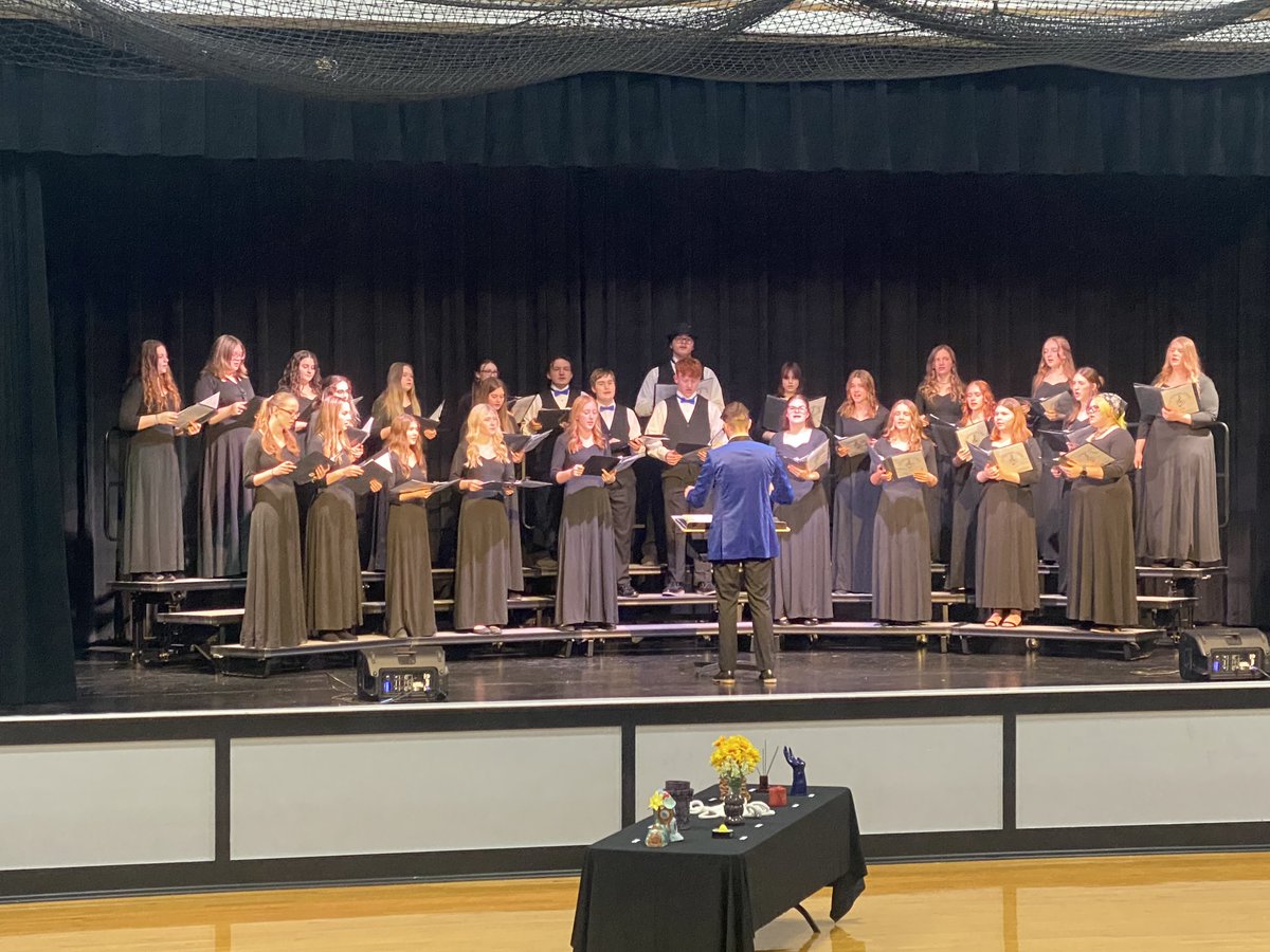 The Tri-Village Arts Gala is underway… kicking off the program tonight is our Concert Choir under the direction of Mr. Wirrig!