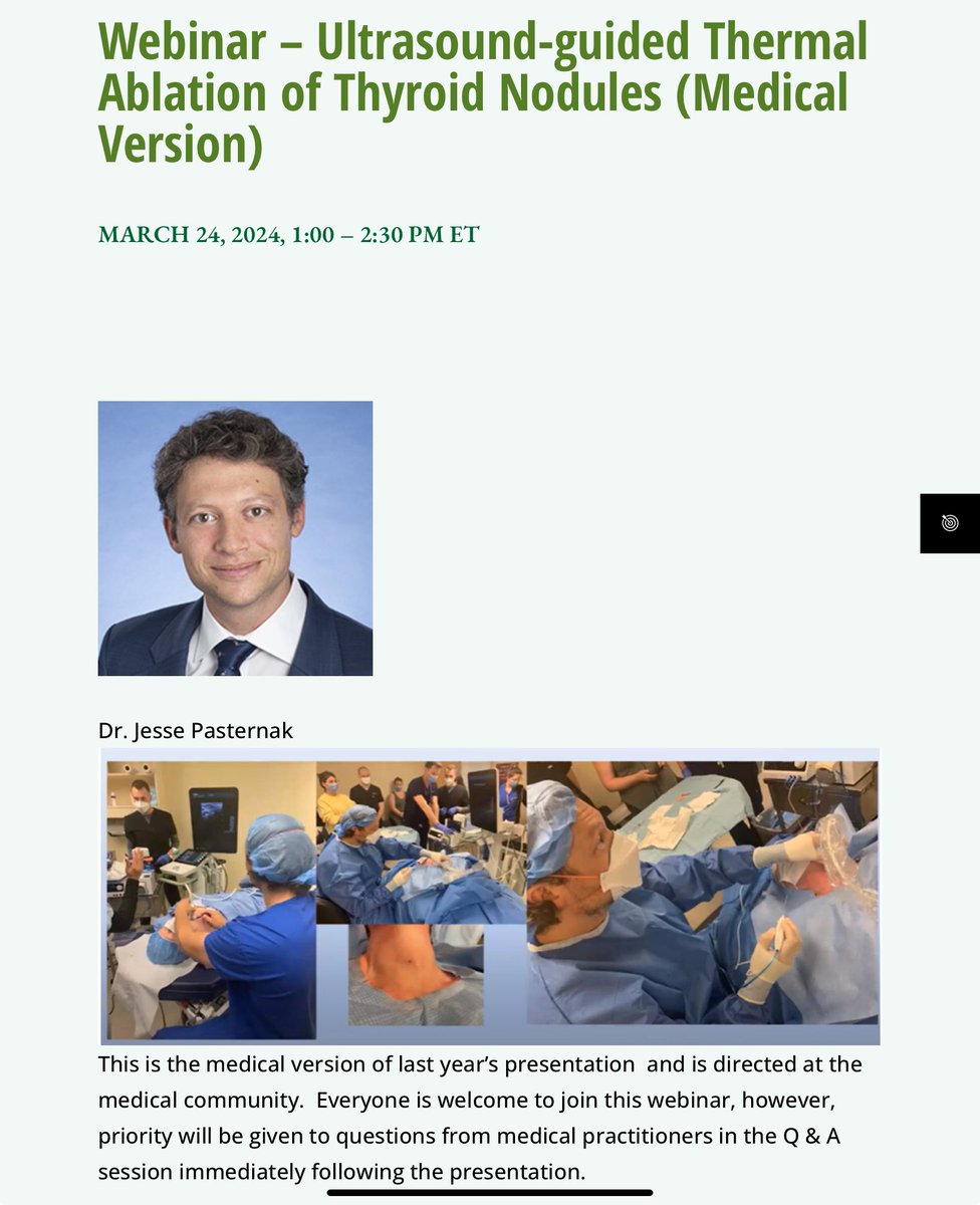 Thyroid_Canada's tweet image. If you would like to join us please register on our website at thyroid.ca @doctrjp1 @Sunnybrook @WCHospital @torontogeneral @EntSpecialty @vmmed