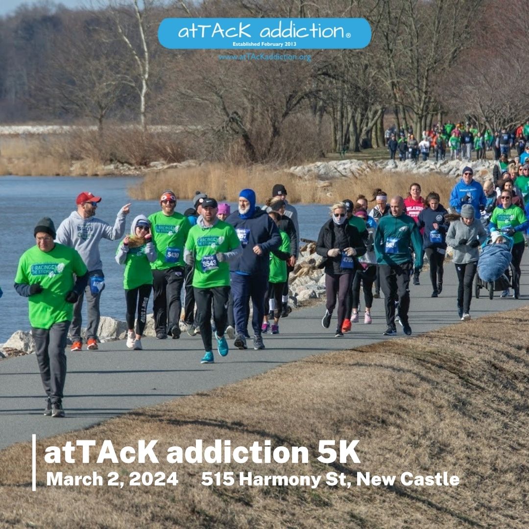 Tomorrow is the big day! We are grateful to each & everyone of you for joining us in the 11th Annual atTAcK addiction E-Racing the Stigma 5K. Please visit Our Valued Sponsors in the Gym for support and resources! Register today #atTAcKaddiction #atTAcK5K #HelpIsHereDE #NetDE