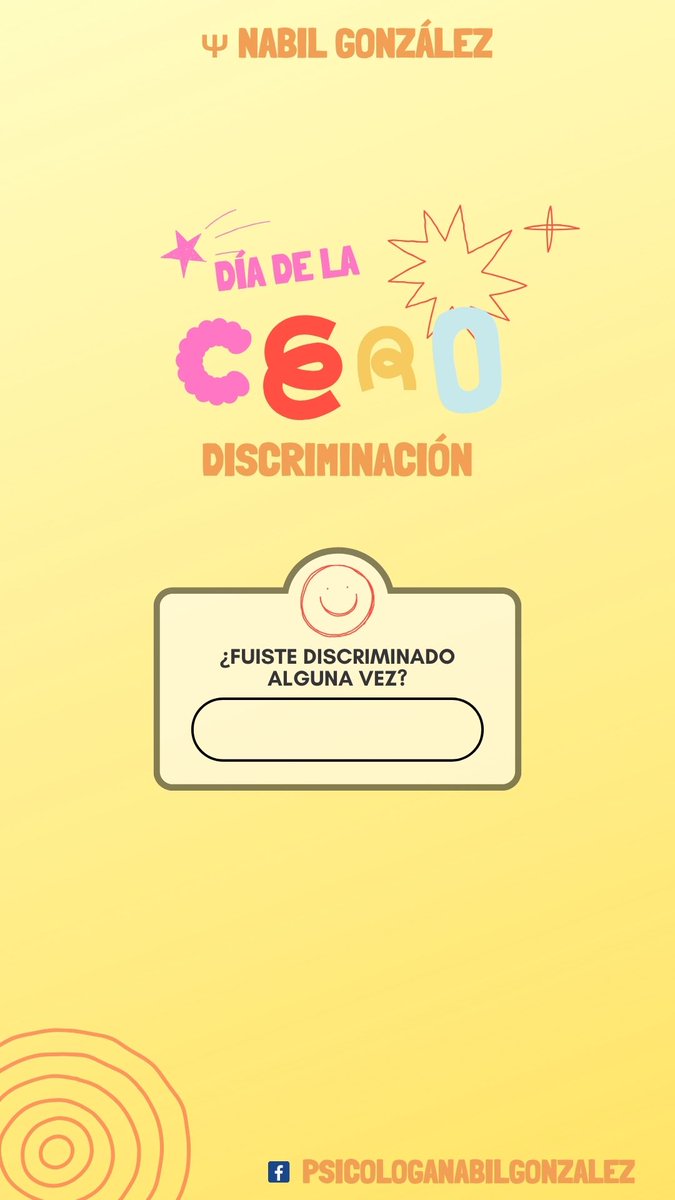 El 1 de marzo, Día de la Cero Discriminación, celebramos el derecho de todos a vivir una vida plena y productiva, y a vivirla con dignidad. 

Para mayor información:
unaids.org/es/zero-discri…

#TuPsicologaFavorita #CeroDiscriminacion