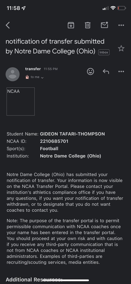 Officially in the Transfer Portal