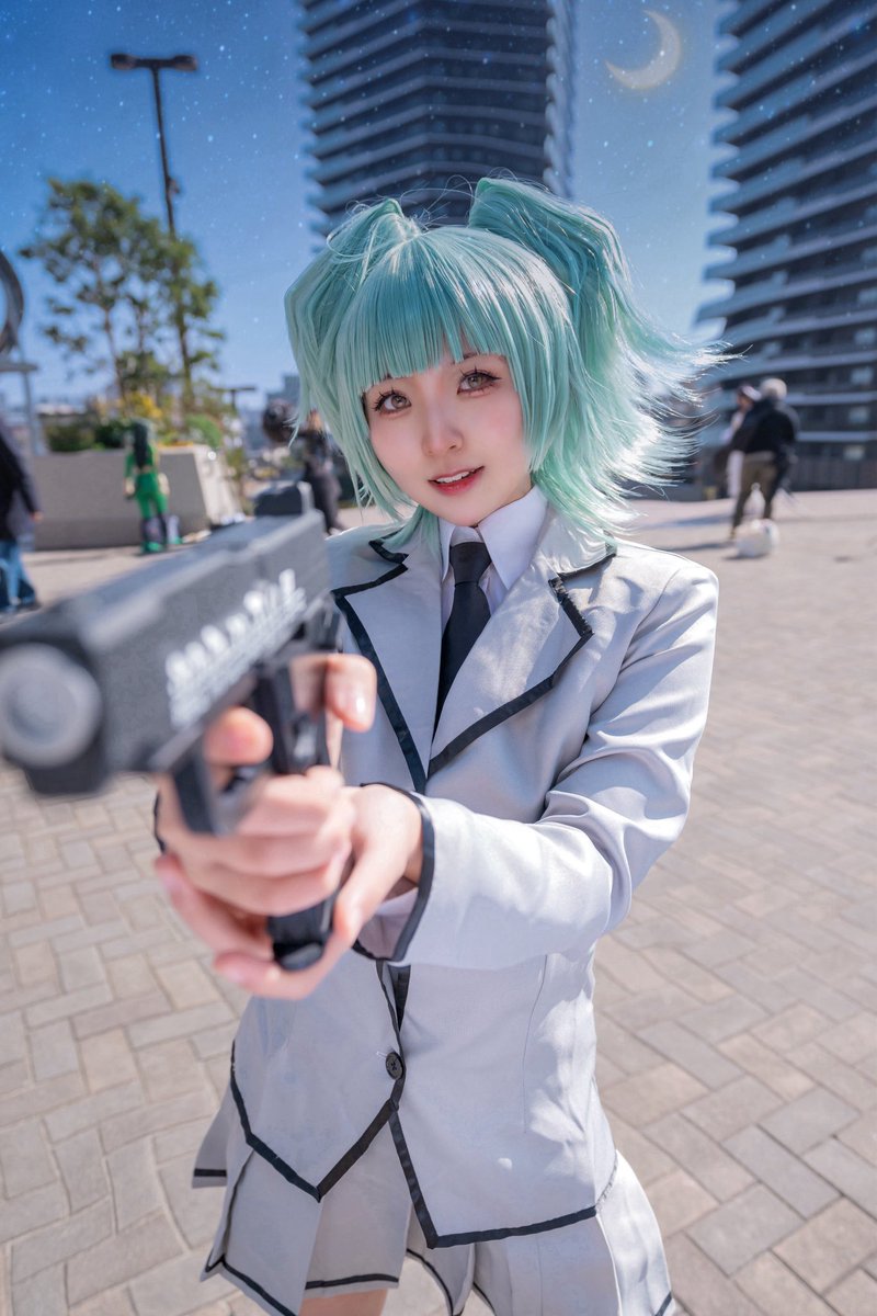 🎓暗殺教室〜cosplay〜 🌙茅野カエデ ───欠けた月の下