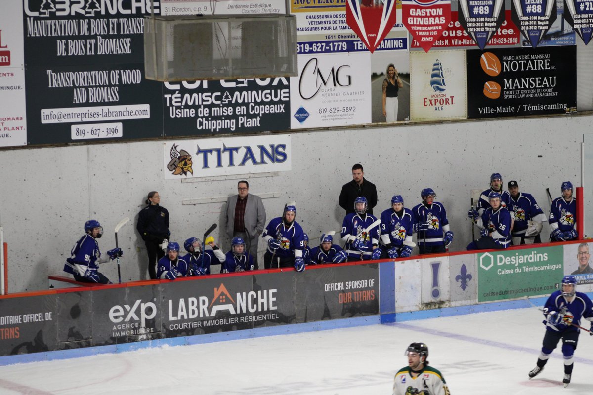 Final score at the Centre on Friday night
<a href="/BrdfordRattlers/">Bradford Rattlers</a> 6
<a href="/Titanshockey/">Temiscaming Titans</a> 2
Emile Lavallee with both goals. Shots 40-34 Titans.
Titans now face elimination from the playoffs when they travel to the BWG Center in Brafdord on Sunday evening. Game time is 7:30