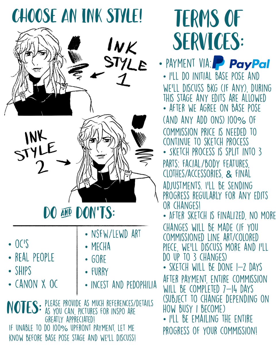 spidermatcha's tweet photo. 🍃 𝖈𝖔𝖒𝖒𝖎𝖘𝖘𝖎𝖔𝖓𝖘 𝖔𝖕𝖊𝖓! 🍂
After a bit of thinking, I finally decided to open for commissions for the first time!! Feel free to ask questions or DM me 🎉 https://t.co/UxFSubvSEk