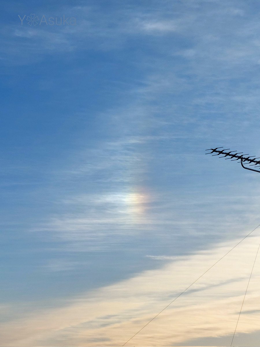yumeasutw's tweet photo. 朝の虹色見~つけた🏳️🌈✨
多彩な雲が広がる #朝空 に
朝日の左側に煌めく #幻日 🏳️🌈✨
#巻雲 #巻積雲 #巻層雲
#放射状巻雲 #高積雲
#空の名前
#天気の図鑑 #雲の超図鑑
#空 #空が好き
#sky #cloud #空と雲 #雲 #雲が好き
#a2024 #a0302 #a202403 #a2024031 https://t.co/mHAtqfMvYA