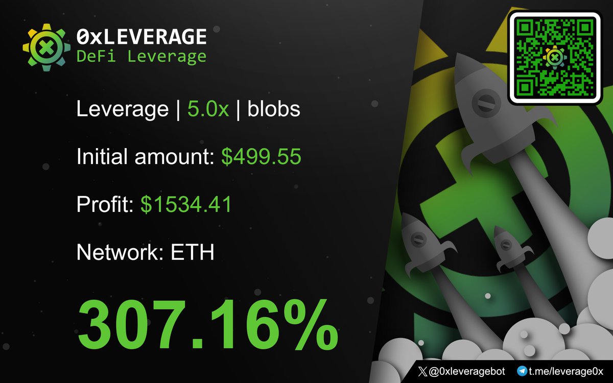 $BLOBS #0XL 

2 hour trade - $1,534 USD profit.

linktr.ee/0xleverage