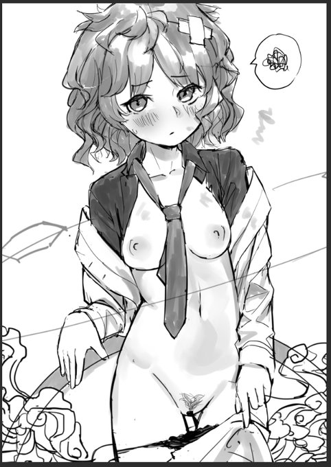 こんな感じの雷鼓ちゃん描きたいなって感じのラフ 