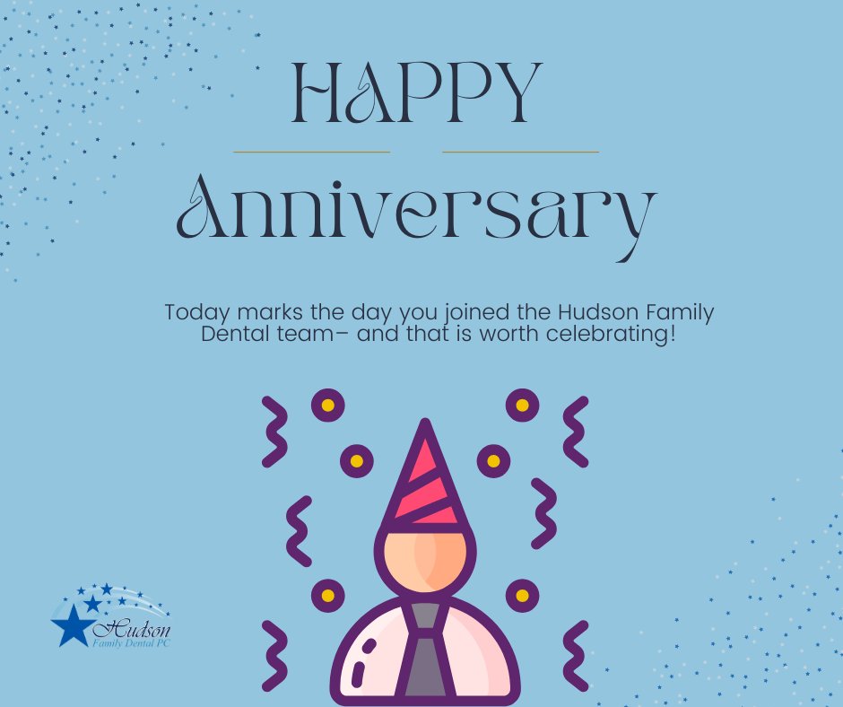 Thank you for being an essential part of Hudson Family Dental's success. 🙏🏼✨

Happy fir...
#dentist #dentistry #dentistrylife #dentistrymyworld #dentistlife #brushandfloss #dentalassistant #teeth #healthyteeth #dentalcare #HudsonMass #HudsonMA #happyworkanniversary #hardworker