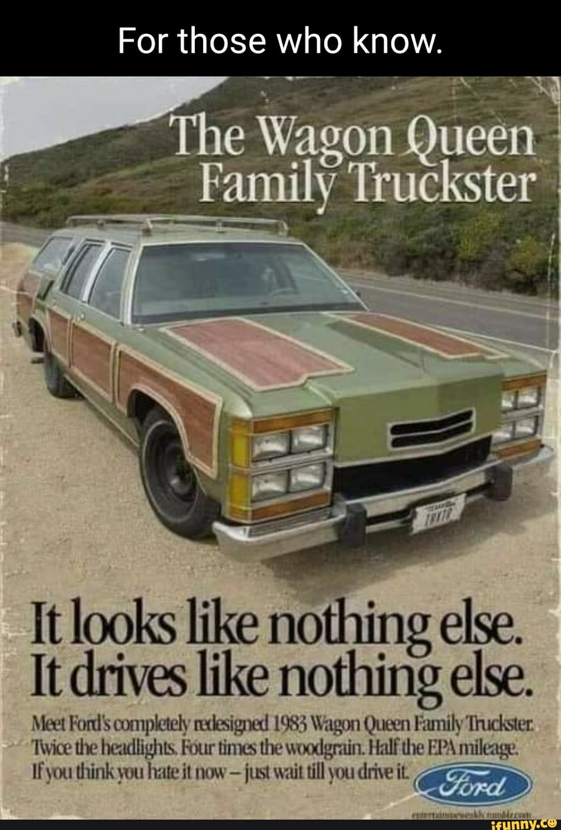 Today, I wanted a drink more than I have in a long time...

Today's sobriety is brought to you by the Wagon Queen Family Truckster.

#soberposse