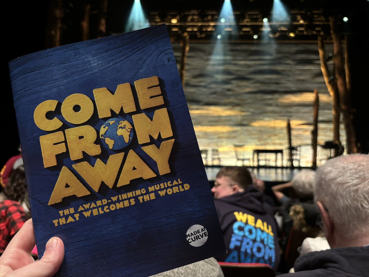 What a bloody fantastic night. My all time favourite musical, not just being at my hometown, but at the theatre where I work. I’ve been buzzing all evening. And I may have just booked tickets to see it again in Nottingham! 💙💛 @ComeFromAwayUK #MadeAtCurve #WeAllComeFromAway