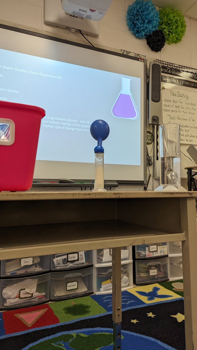 We did two science experiments today and decided whether they were physical or chemical changes that occured.