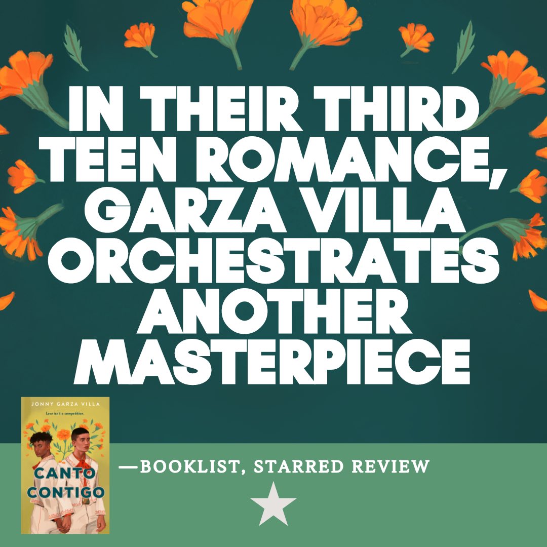 JONNYescribe's tweet image. ig saw it first, but another starred review for Canto Contigo! 

booklist calls it “another masterpiece about queer youth redefining traditional customs in Texas” and “a sweet love story with the positive message that not all change is bad.” ❤️