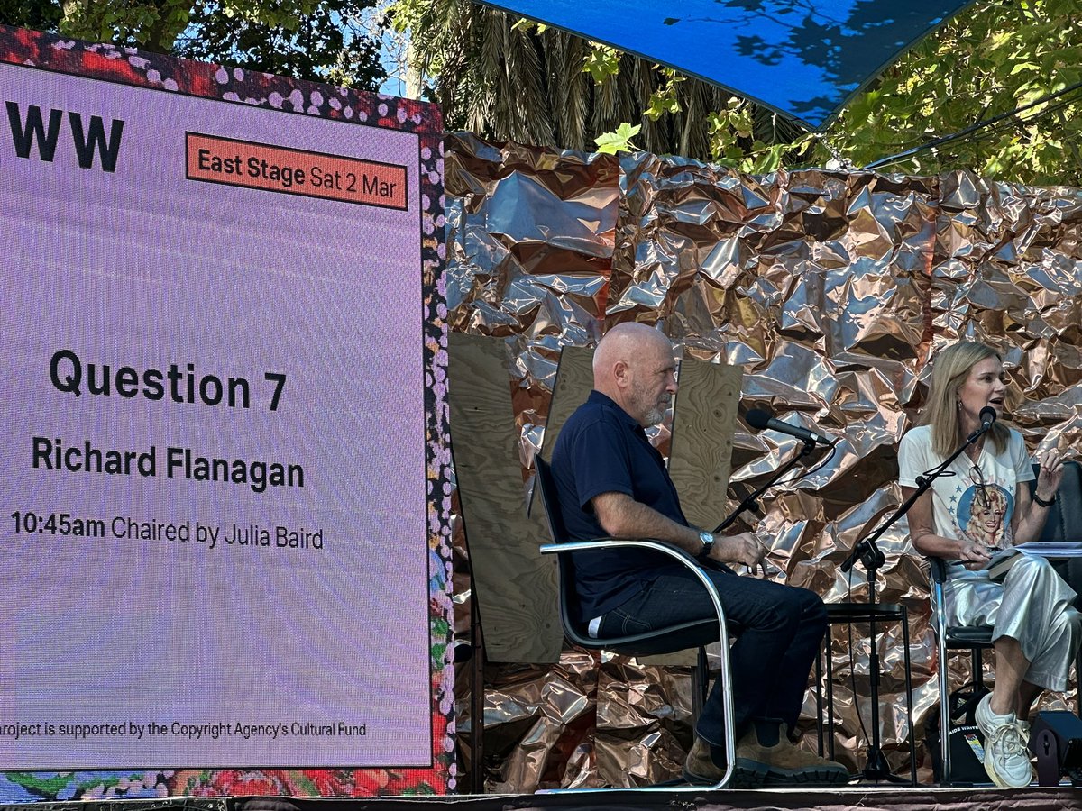 Another powerfully engaging writer, Richard Flanagan. ‘It’s a beautiful world and we need to remember that’s….We have to sometimes dream better dreams in order to go forward’
#adlww24 #adlww