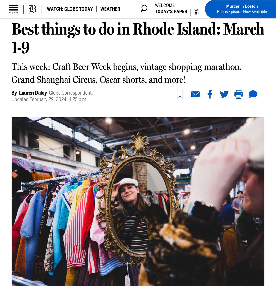 Lauren Daley (@laurendaley1) on Twitter photo Let me hear you roar, #rhodeisland: March is coming in like a lion. We’ve got an #80s prom, a murder mystery, #GirlScoutCookies & cocktails, vintage records & more.
My <a href="/Globe_RI/">Boston Globe Rhode Island</a> column: ⚓️😎💯
bostonglobe.com/2024/02/29/met… Let me hear you roar, #rhodeisland: March is coming in like a lion. We’ve got an #80s prom, a murder mystery, #GirlScoutCookies & cocktails, vintage records & more.
My <a href="/Globe_RI/">Boston Globe Rhode Island</a> column: ⚓️😎💯
bostonglobe.com/2024/02/29/met…