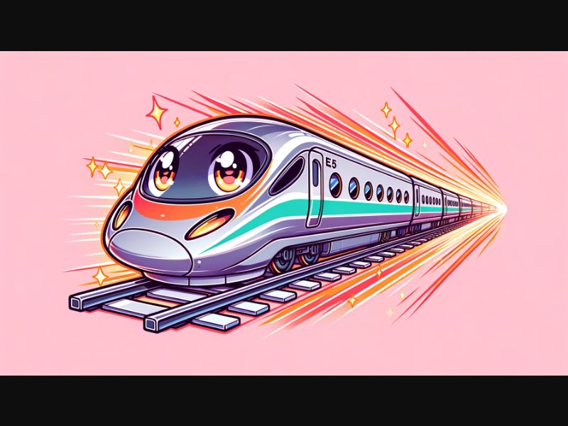 LearnJP_online's tweet photo. Did you know that the E5 Series Shinkansen, also known as Hayabusa, can reach speeds of up to 320 km/h? 🚄🔥 #ShinkansenFacts #BulletTrainMania https://t.co/58tQIbTczJ